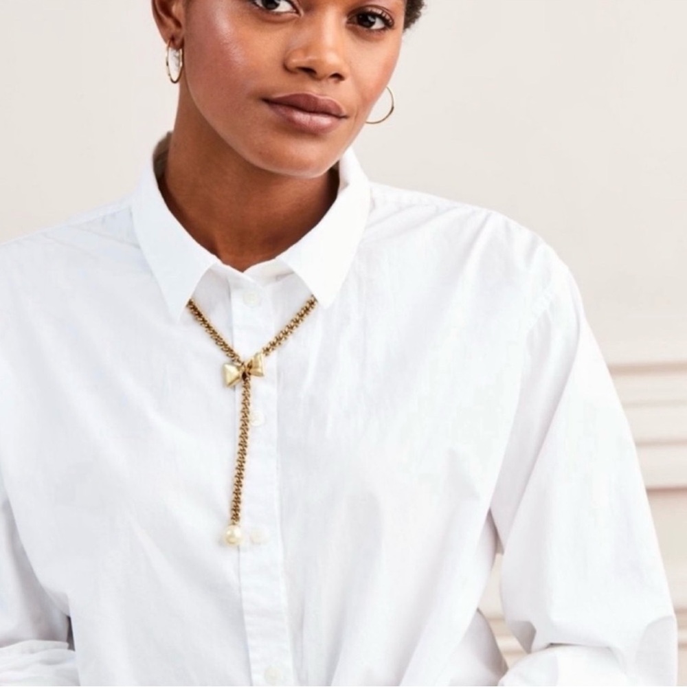 Stella & Dot Gold Bow Necklace